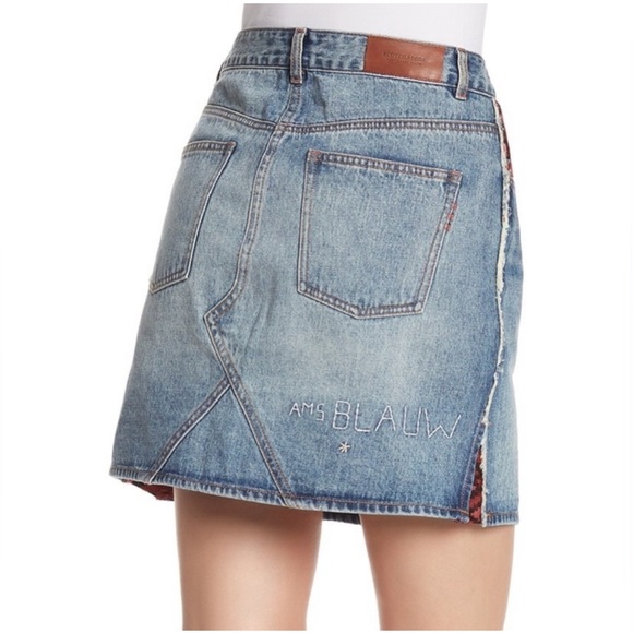 Scotch & Soda Spicy Sunday Button Down Denim Skirt. - Picture 4 of 7